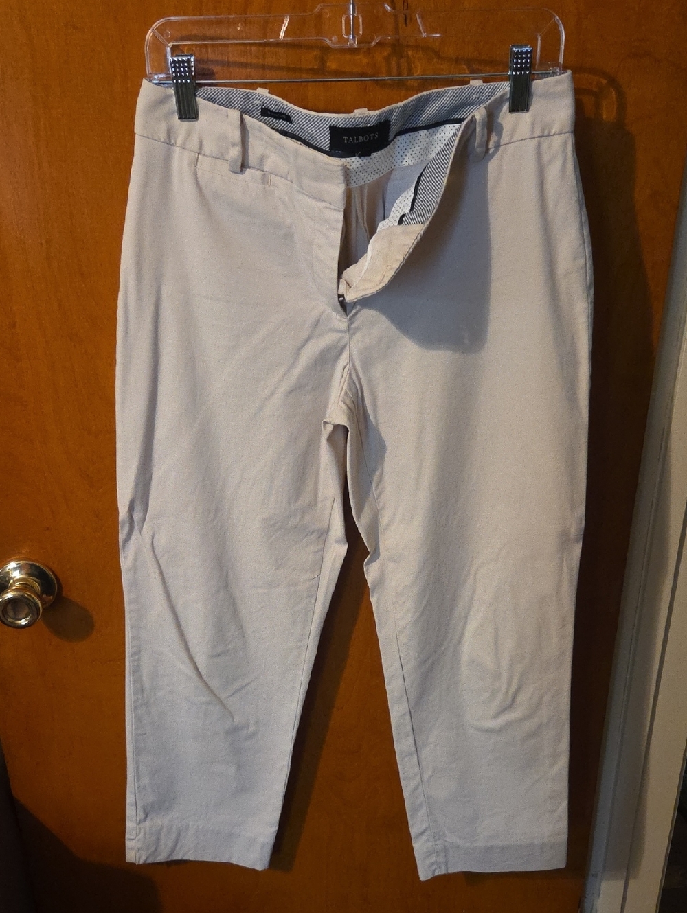 Talbots Beige Women's Cropped Chino Pants